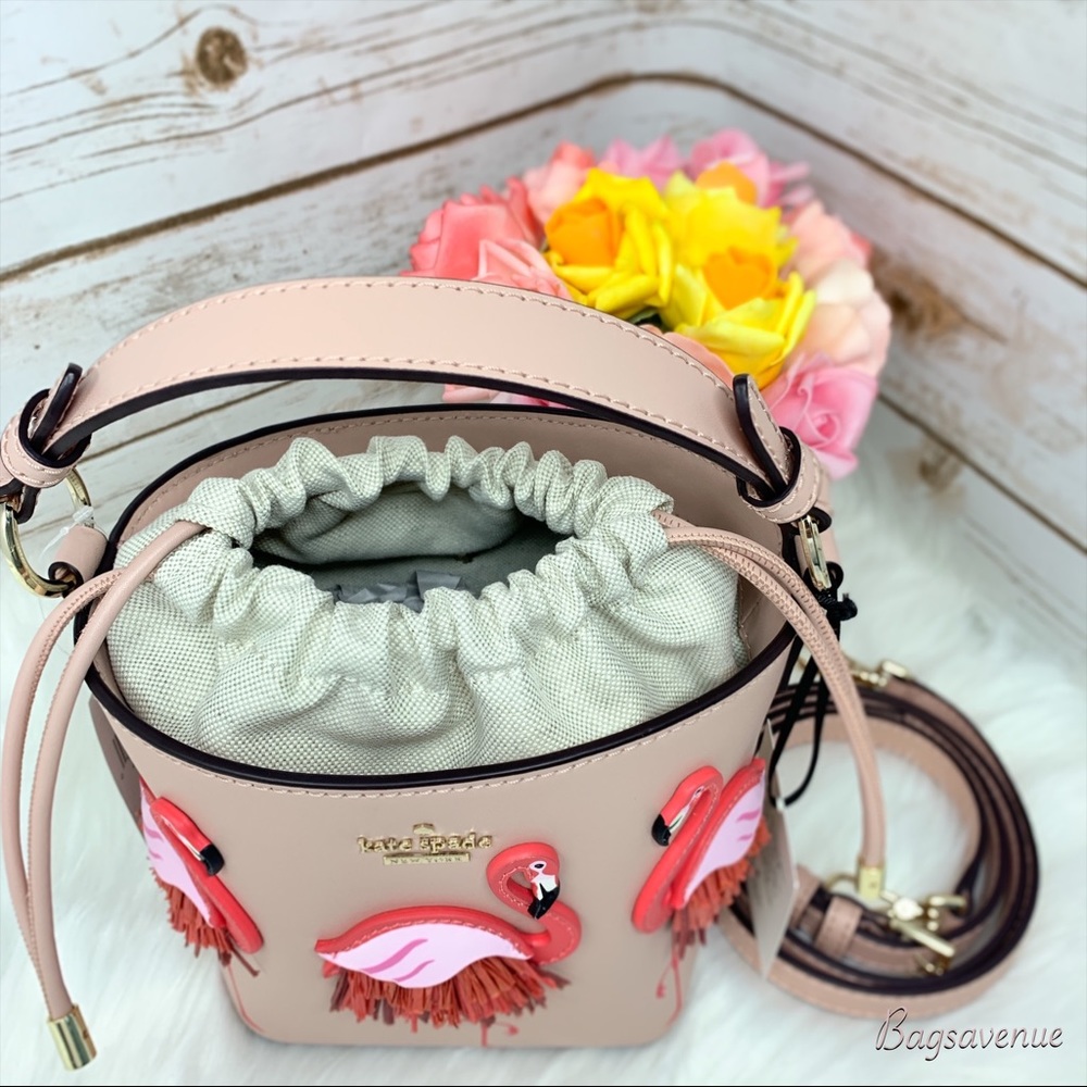 Kate spade bucket bag flamingo by the pool vellum - Picture 5 of 8
